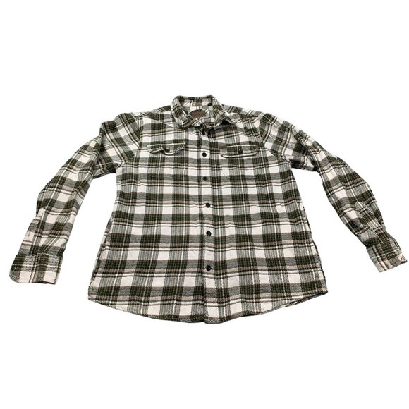 Orvis Men's Large Green Plaid Long Sleeve Button-Down Shirt Grandpa Fisherman - Picture 1 of 11